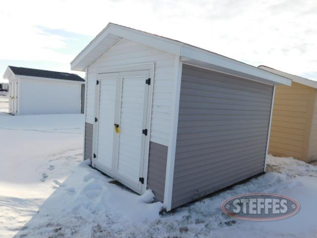 Shed, 10'x12', gray, double doors